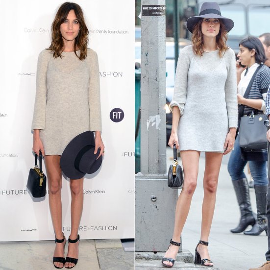 Where-Alexa-Chung-Style-Online-Grey-Sweater-Dress